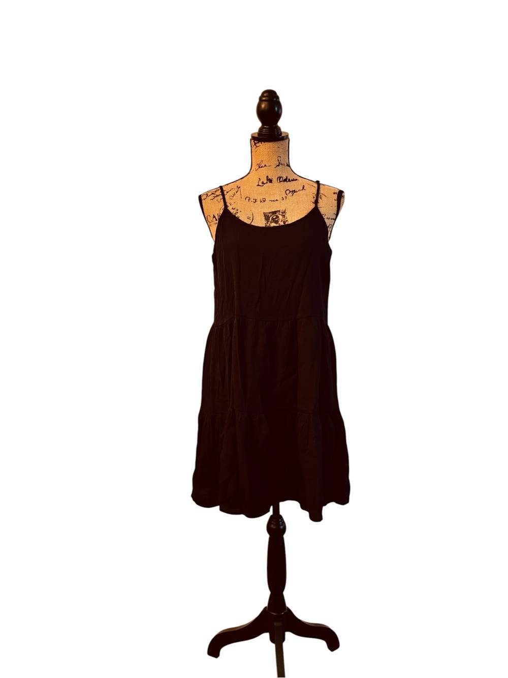 Everyday Black Spaghetti-Strap Mini Dress